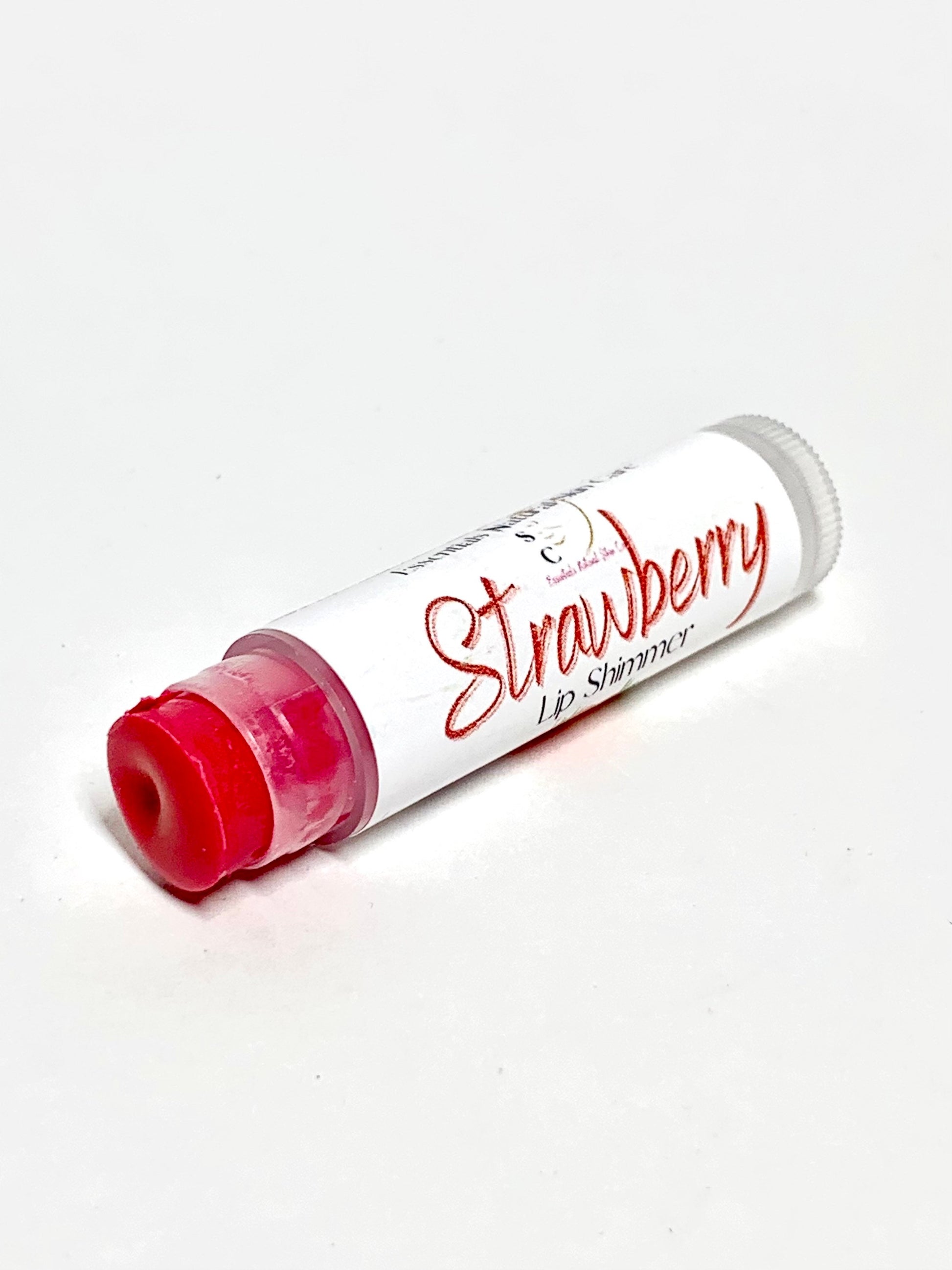 Strawberry Tinted Lip Shimmer - Natural Lip Balm - Tinted Lip Balm - Lipstick Alternative - Lip Tint