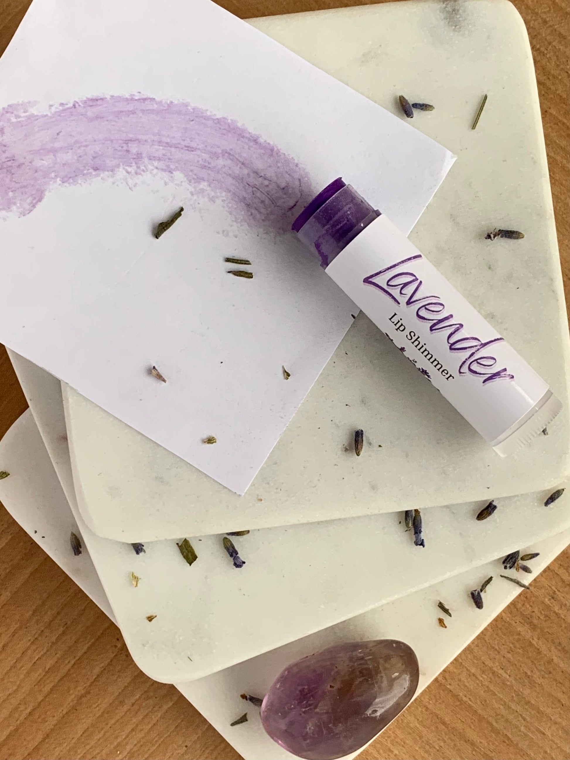 Lavender Tinted Lip Shimmer - Natural Lip Balm - Tinted Lip Balm - Lipstick Alternative - Lip Tint