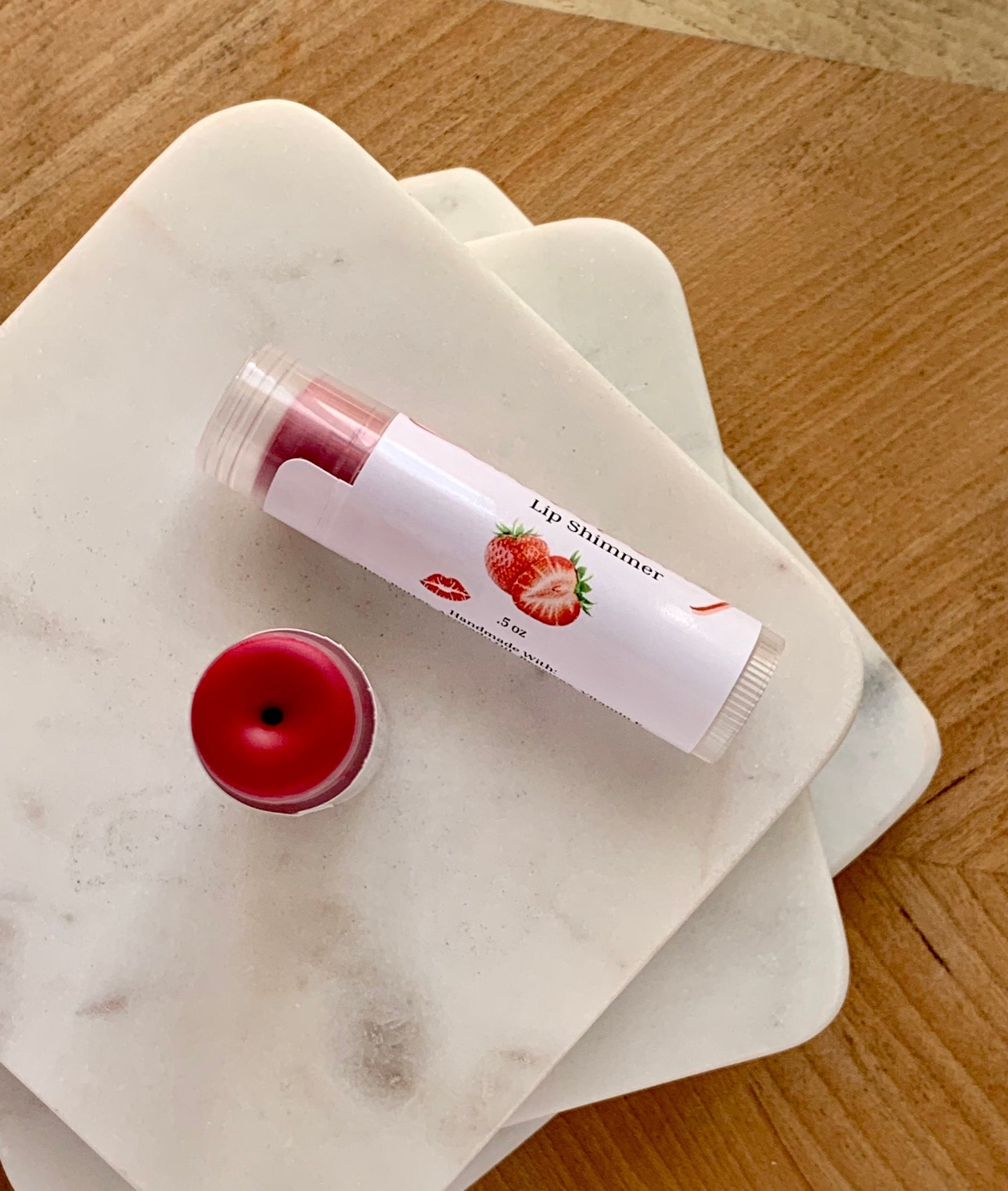 Strawberry Lip Shimmer/Lip Balm.