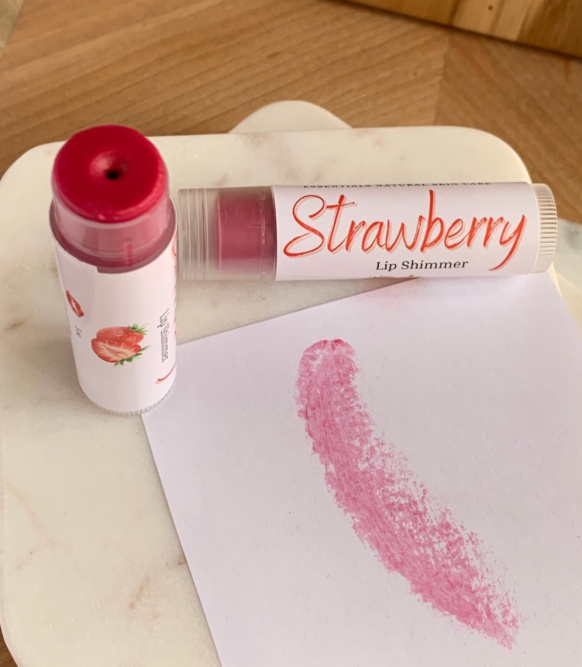Strawberry Lip Shimmer/Lip Balm
Tinted Lip Balm