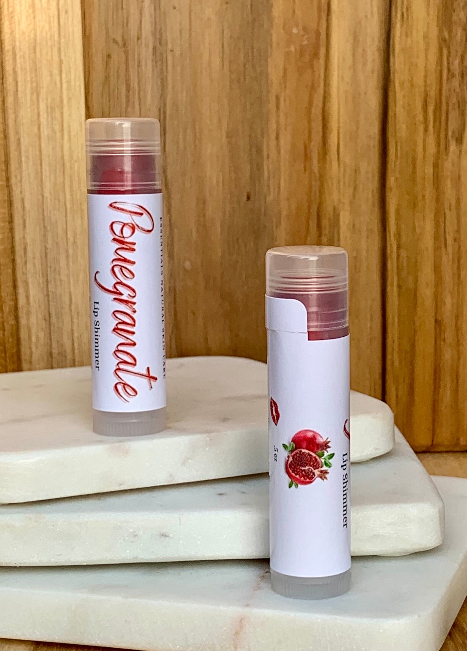 Pomegranate Tinted Lip Shimmer - Moisturize - Natural Lip Balm - Tinted Lip Balm - Lipstick Alternative - Lip Tint