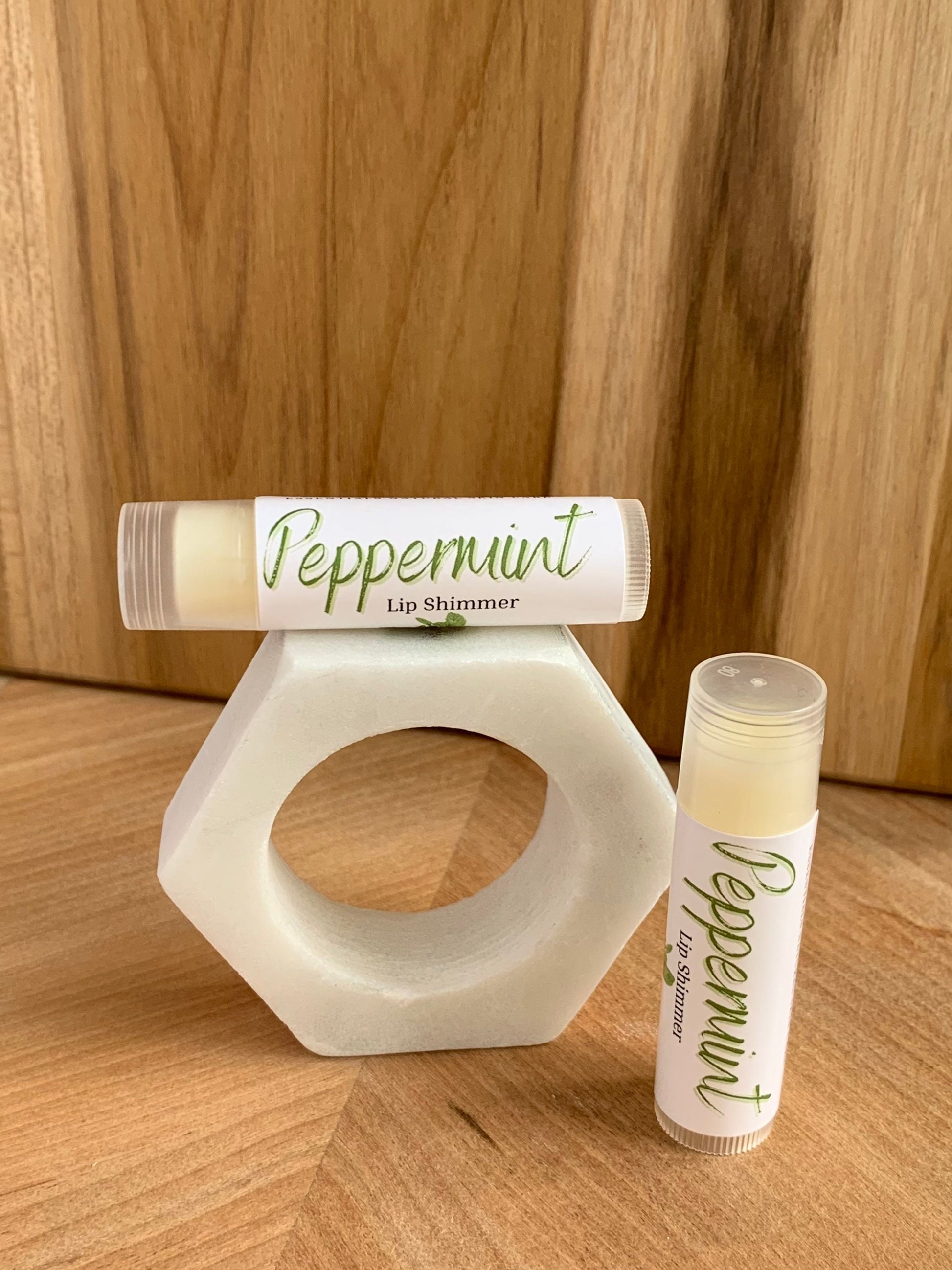 Peppermint Lip Shimmer - Moisturizer - Natural Lip Balm - Holistic Lip Care - Shea Butter - Handmade