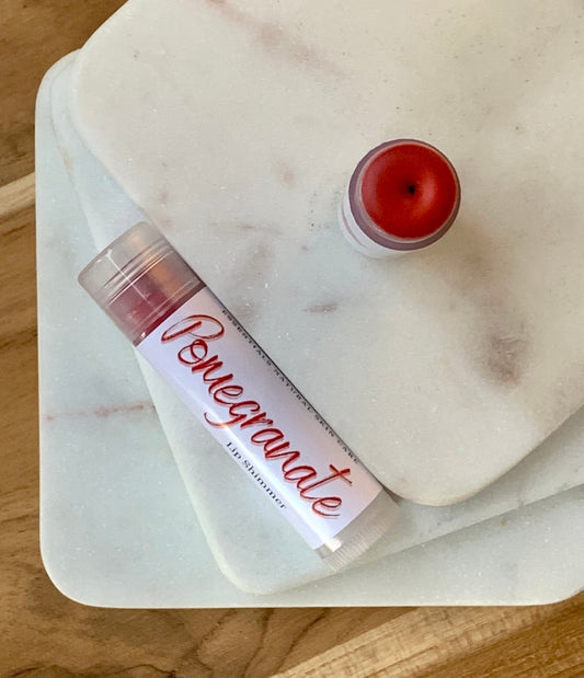 Pomegranate Tinted Lip Shimmer - Moisturize - Natural Lip Balm - Tinted Lip Balm - Lipstick Alternative - Lip Tint